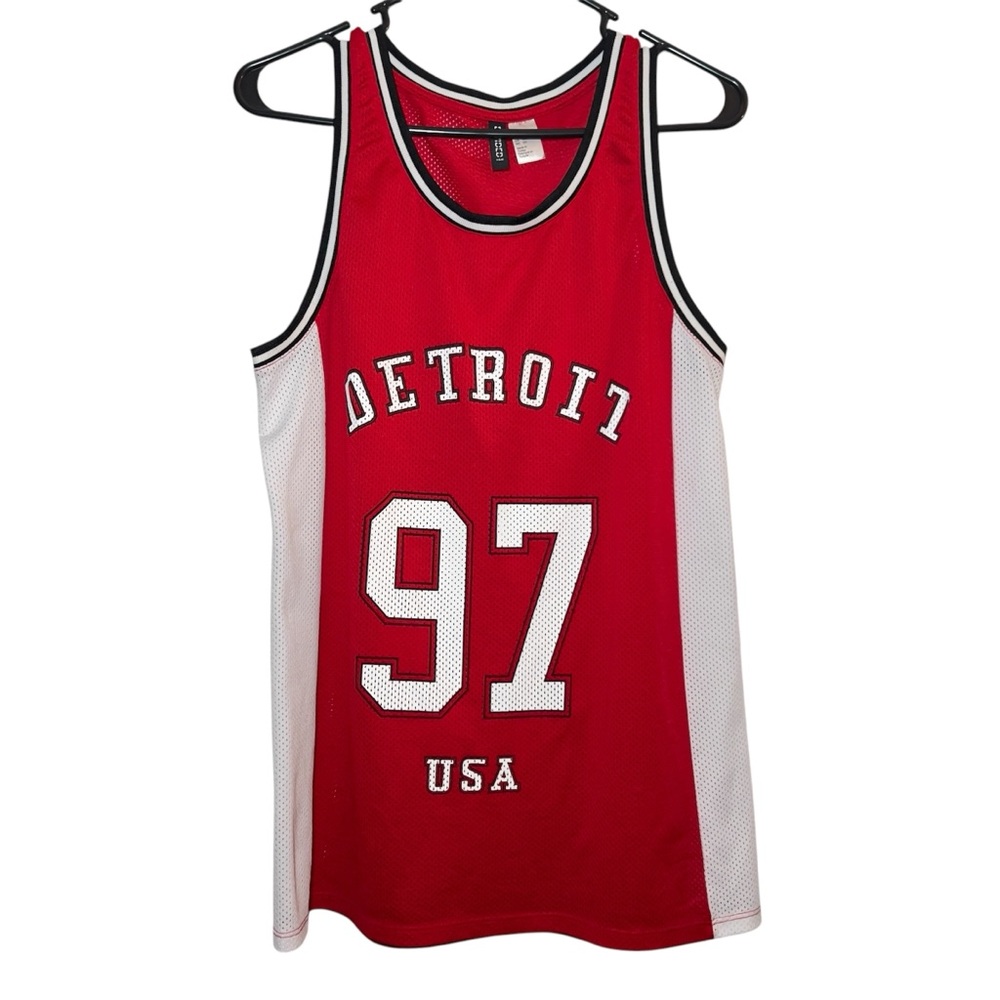 H&M Divided Women’s Mesh Basketball Jersey Detroit 97 Vest Top